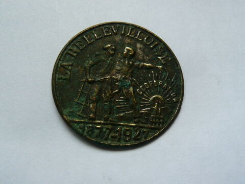 Jeton La Bellevilloise 1877-1927 7 Bordeaux (33)