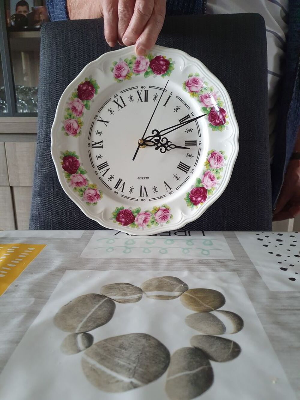 Assiette pendule murale Décoration