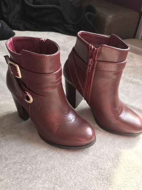 bottines T 36 bordeaux 20 Chambly (60)