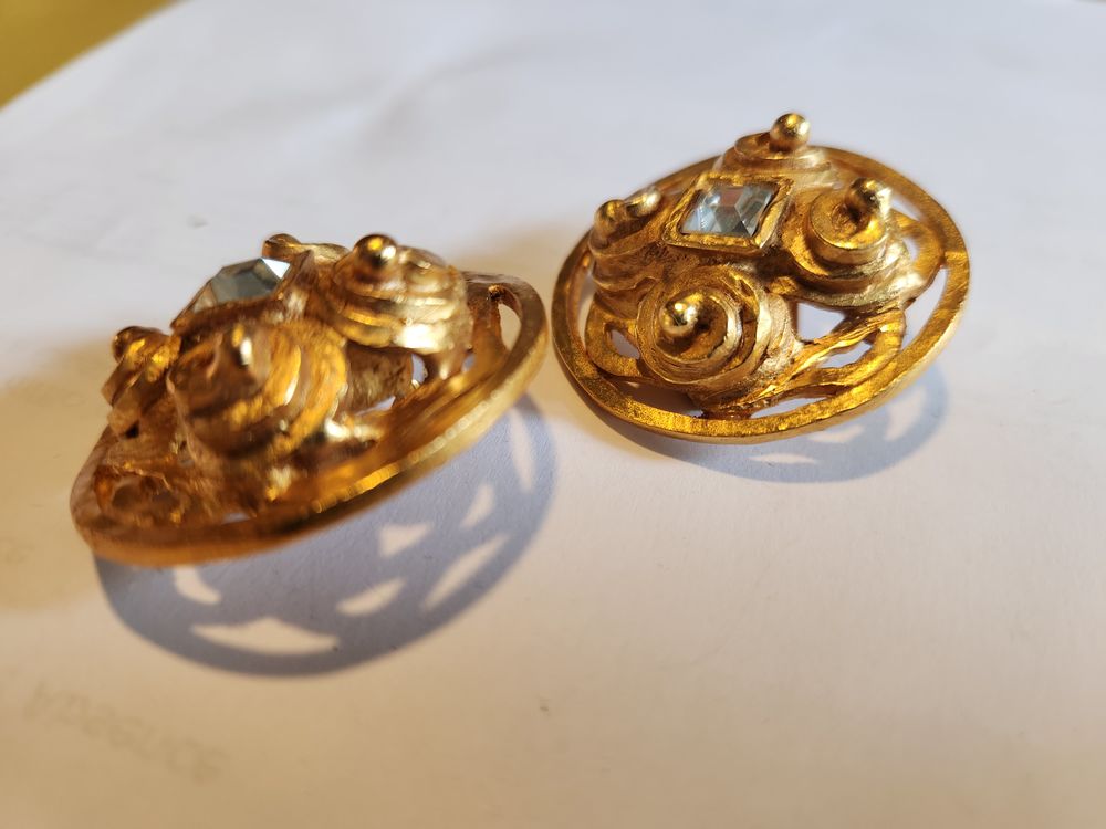 BO Clip ronde strass Crystal LANVIN Bijoux et montres