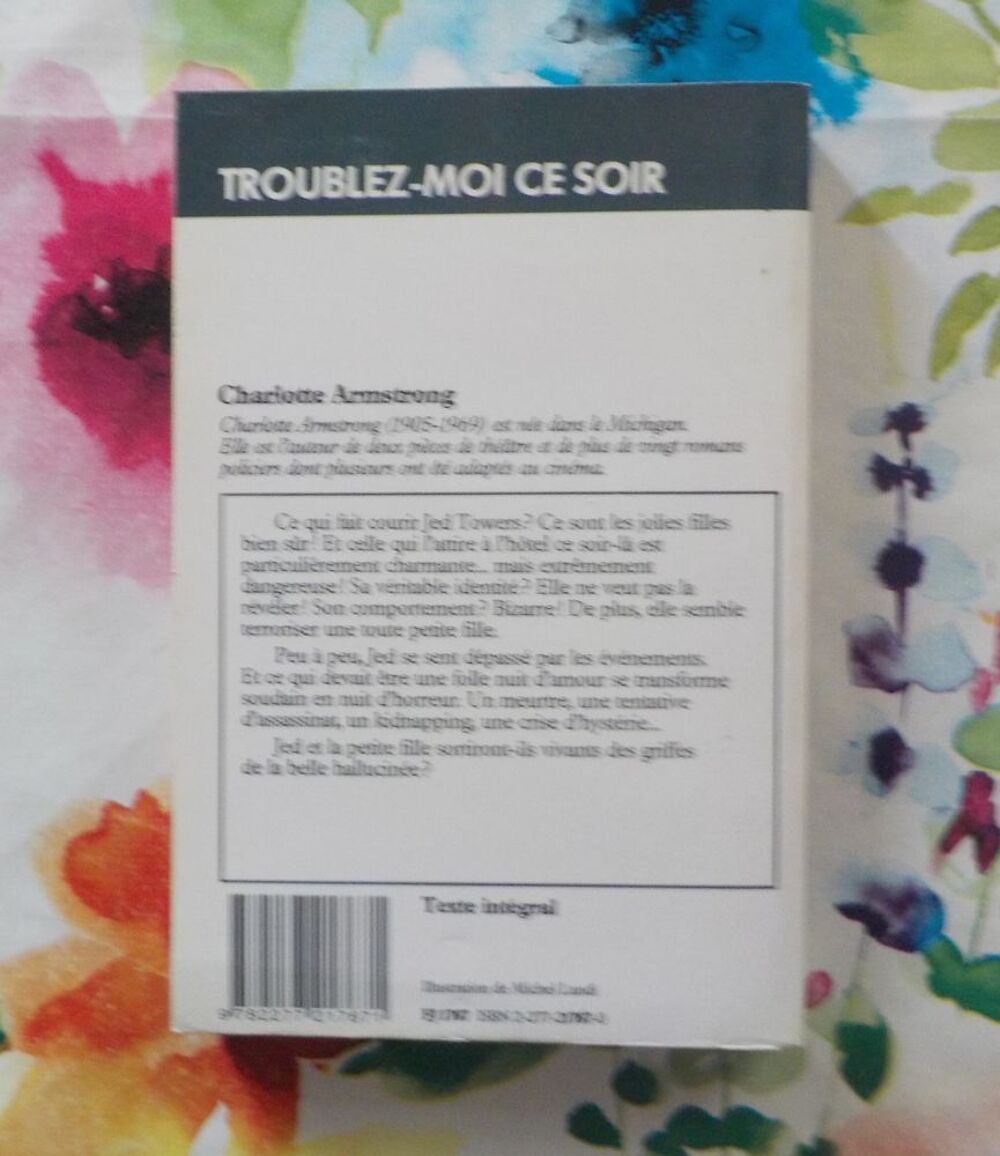 TROUBLEZ-MOI CE SOIR de Charlotte ARMSTRONG J'ai Lu Policier Livres et BD