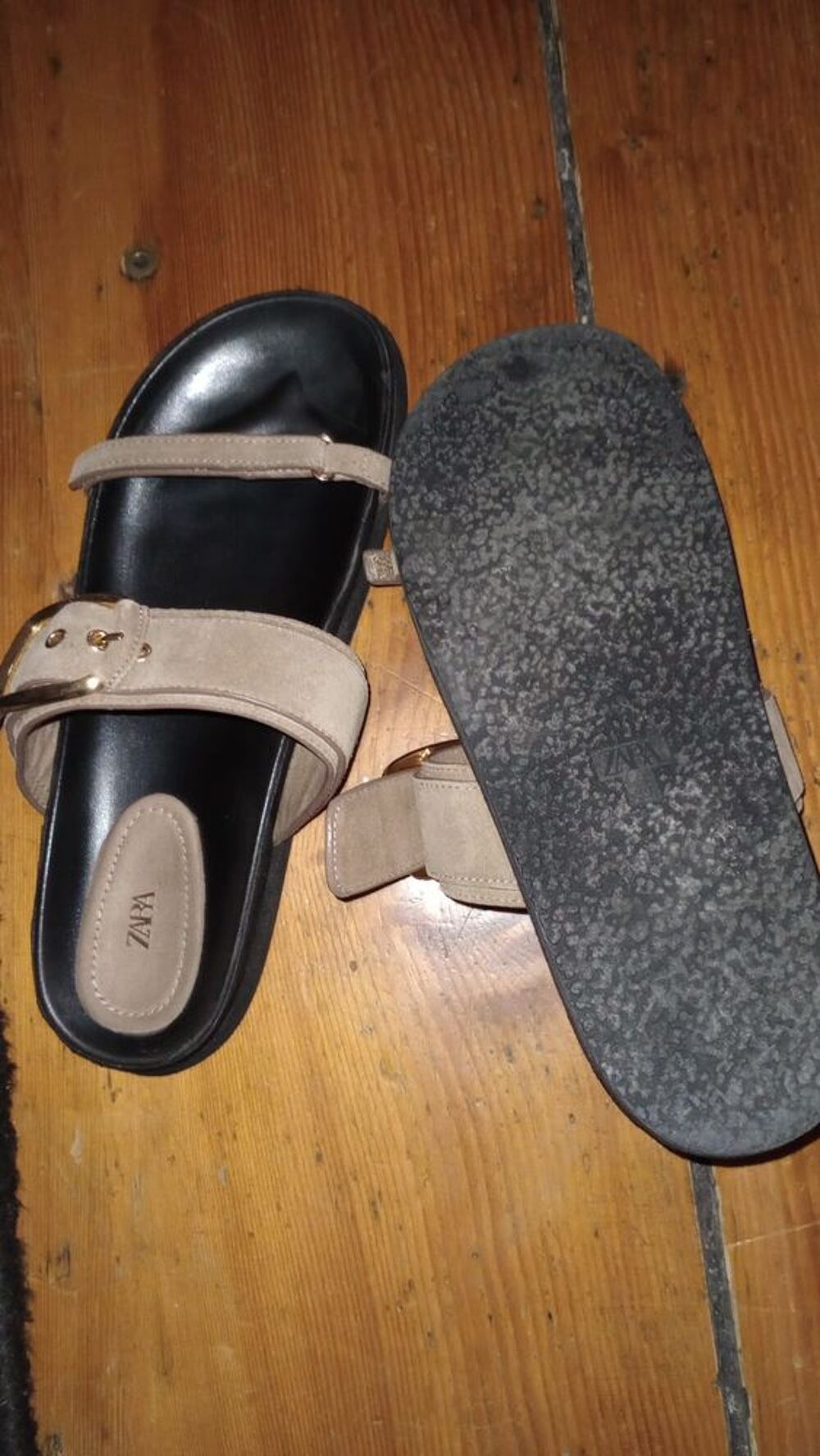 Sandal brune ZARA - Port&eacute;e 1x Chaussures