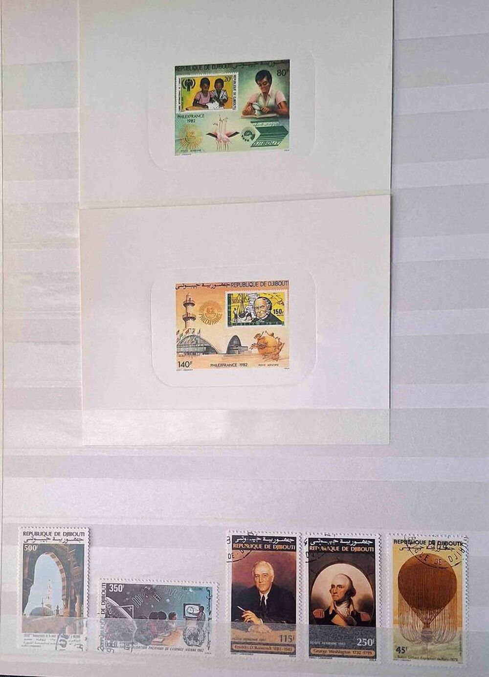 S&eacute;rie de timbres de collection de Djibouti 