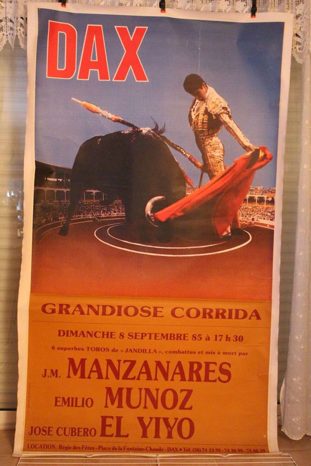 AFFICHE COLLECTOR : DAX 8/09/1985 "EL YIYO " 