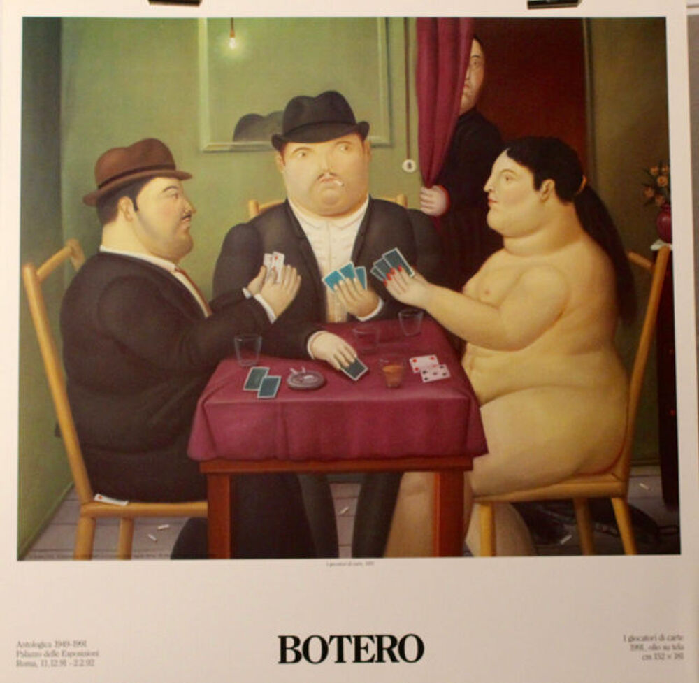  B O T E R O " LA PARTIE DE CARTES " ( 1991 ) Décoration