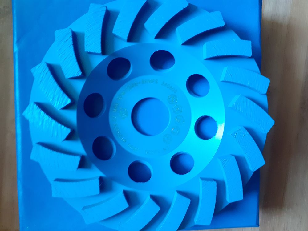 Disque diamant a poncer en 125 surfacage meuleuse b&eacute;ton marbre pierre poncage EPAIS Bricolage