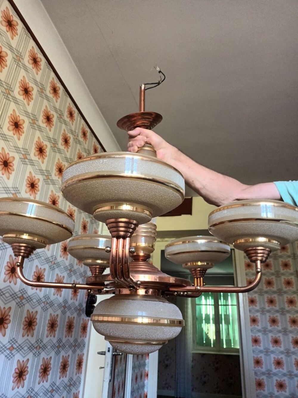 lustre cuivre Décoration