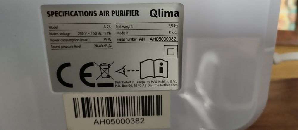 Purificateur d'air QLIMA A25 Electroménager