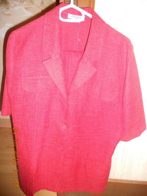 tailleur veste-pantalon femme rouge carmin t.44/46 12 Auxon (10)