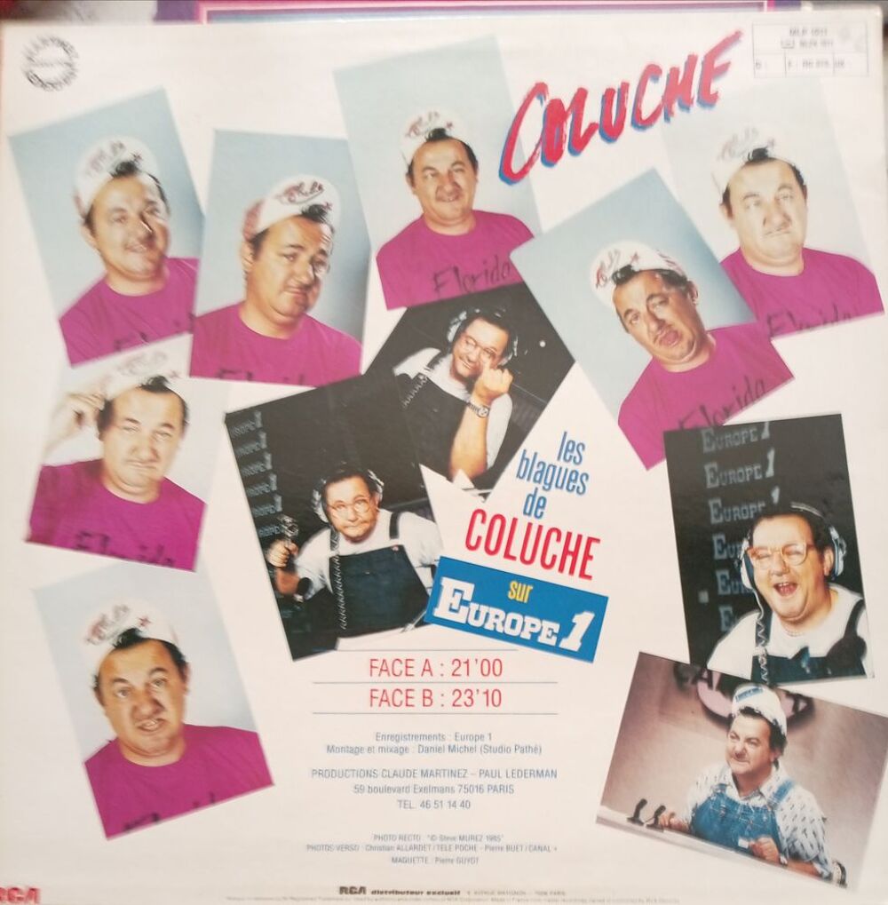 COLUCHE / 3 X DISQUES VYNIL 33 ET 45 TOURS CD et vinyles