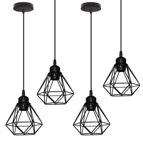 Suspension luminaire style industriel - noir (x7) Baie-Mahault (97)