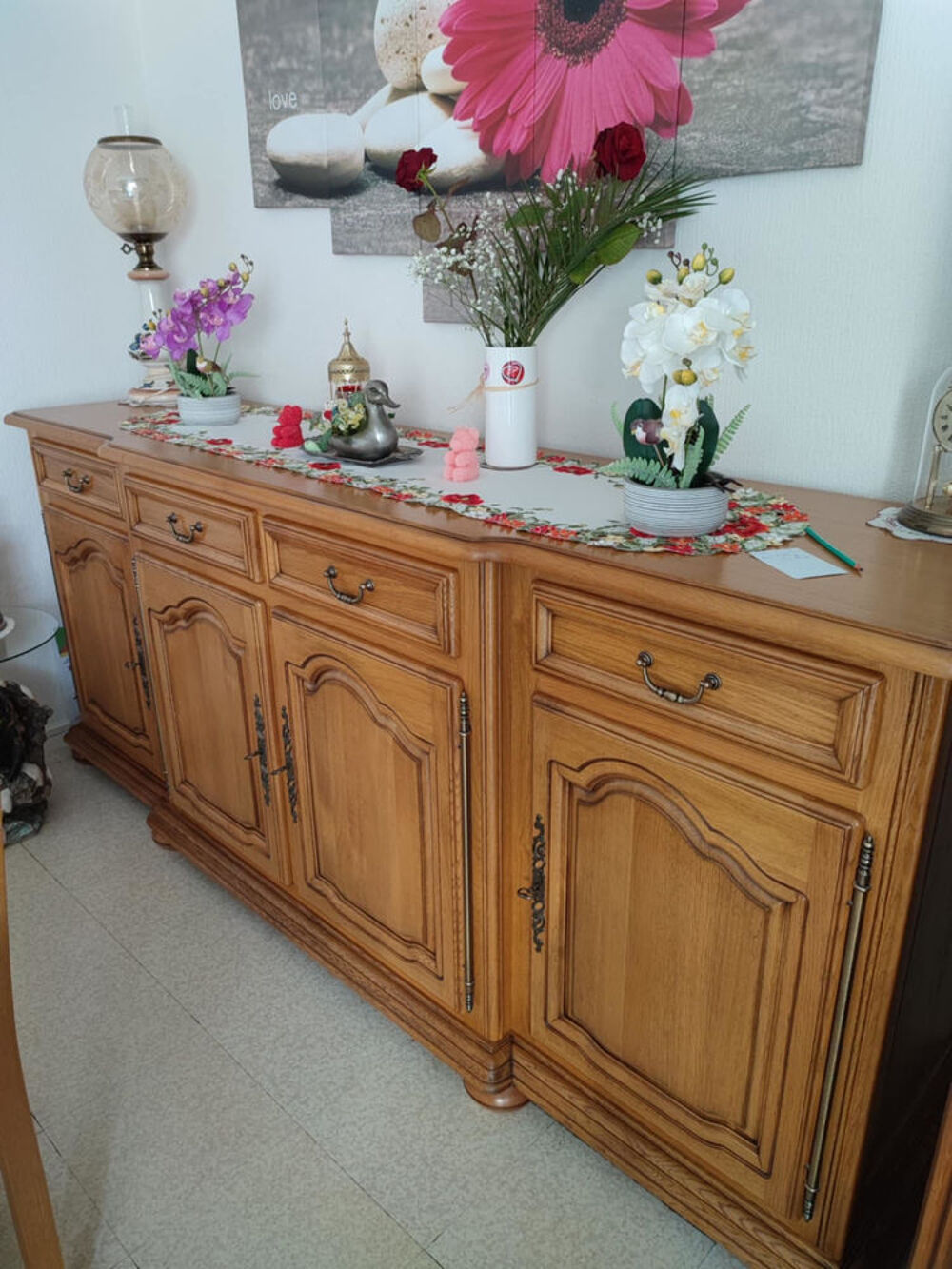 buffet /table (rallonge) et 4 Chaises en ch&ecirc;ne Meubles