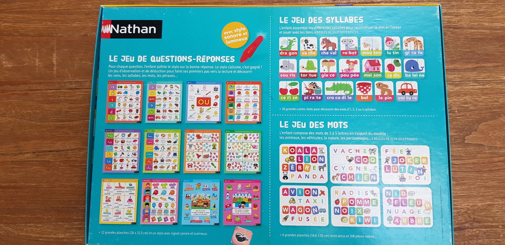 Lot d'apprentissage lecture 4 &agrave; 6 ans Nathan + Montessori Jeux / jouets