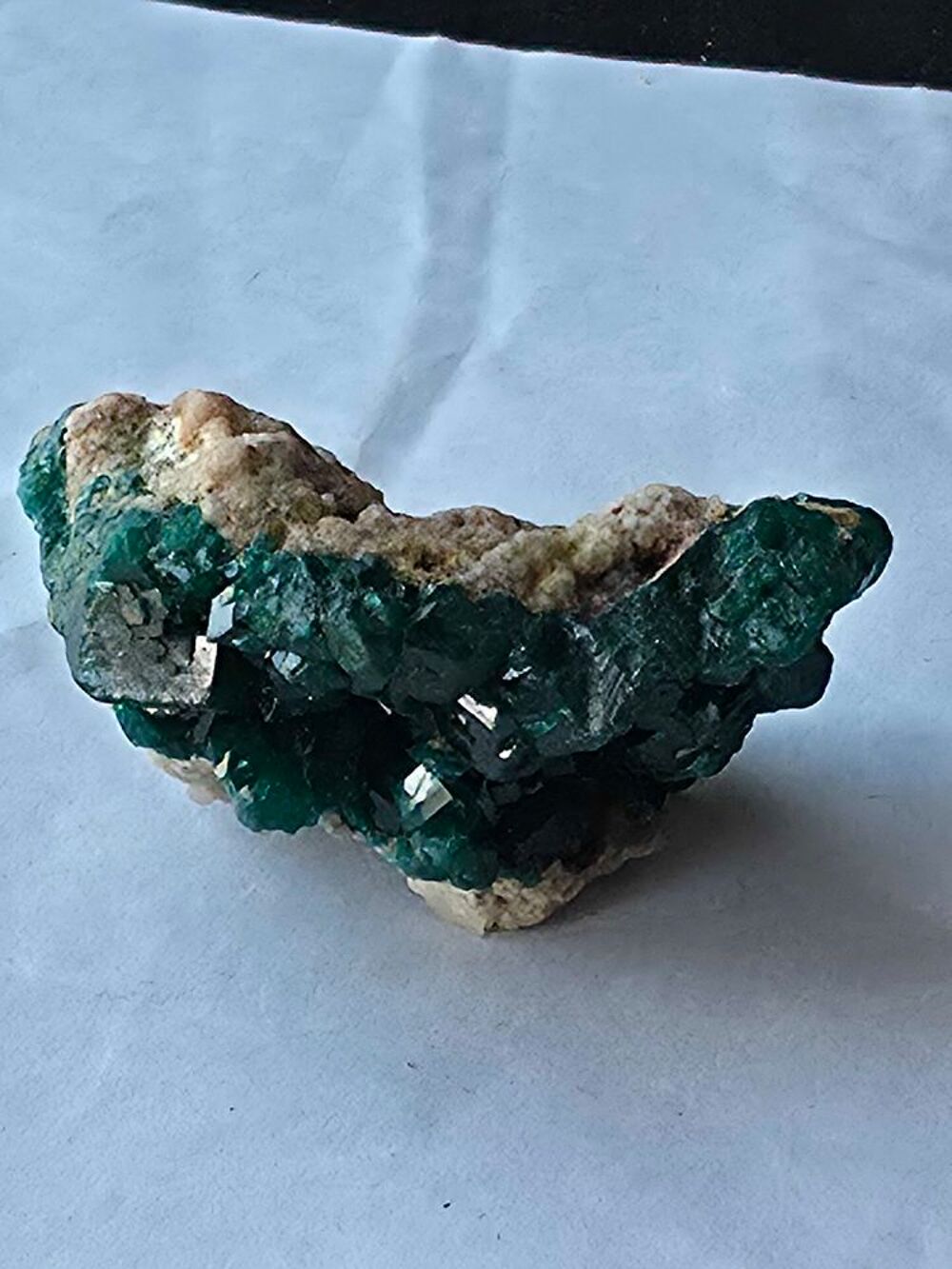 Min&eacute;ral Dioptase Cristaux Emeraude-Collection Congo 