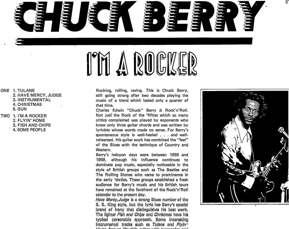 Chuck BERRY 33 tours TITRES en photo CD et vinyles