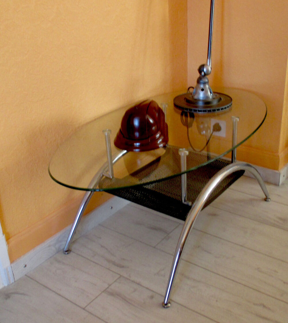 Table basse ovale ann&eacute;e 1960/80 Meubles