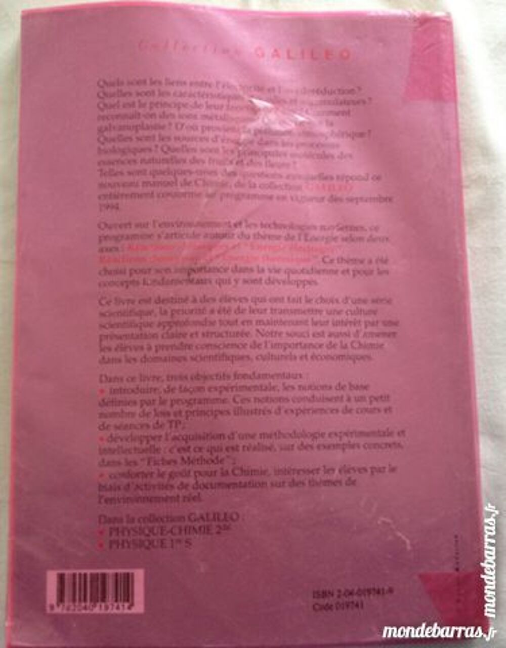 Chimie 1&egrave;re S Bordas Livres et BD