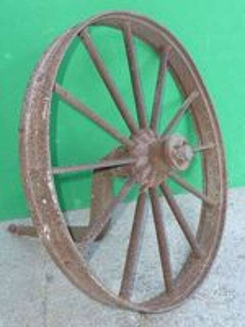  1 roue fer de chariot de transport de lieuse  