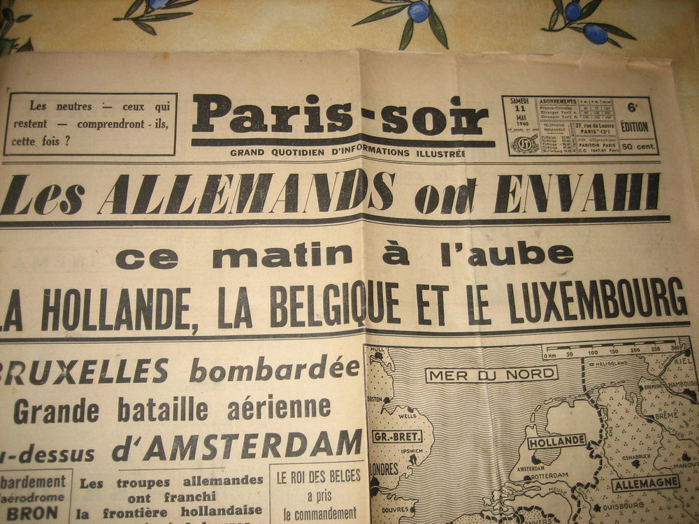 vieux journaux l invasion et la liberation 1940 ... 