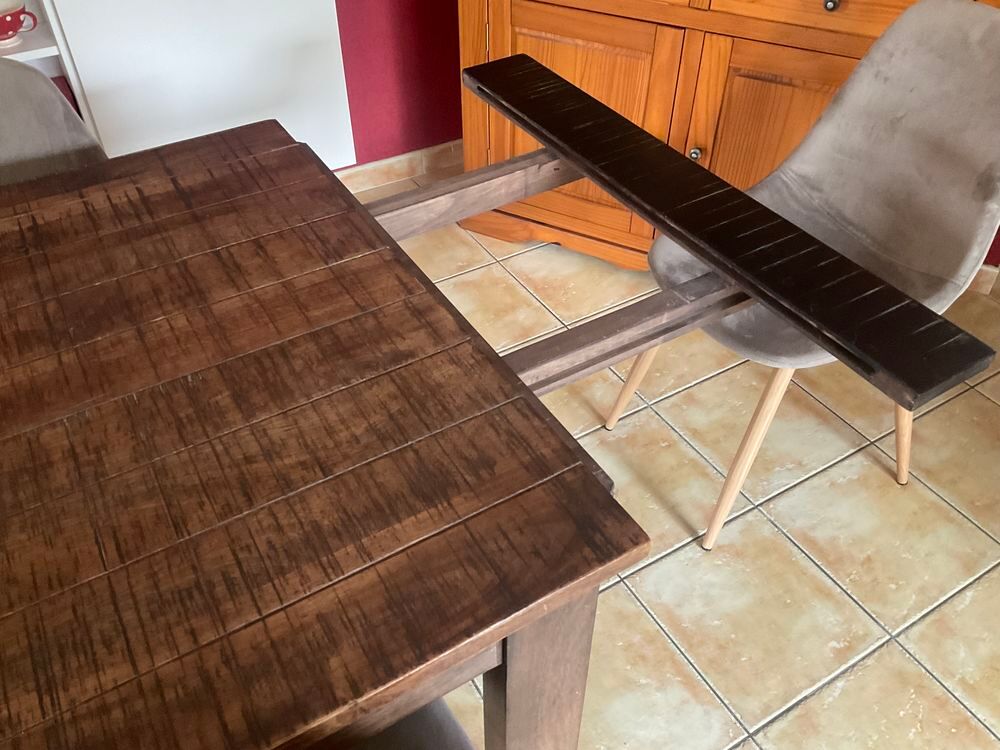 Table rectangulaire extensible 160/200/240cm bois massif Meubles