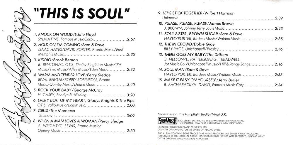 CD This Is Soul Compilation CD et vinyles