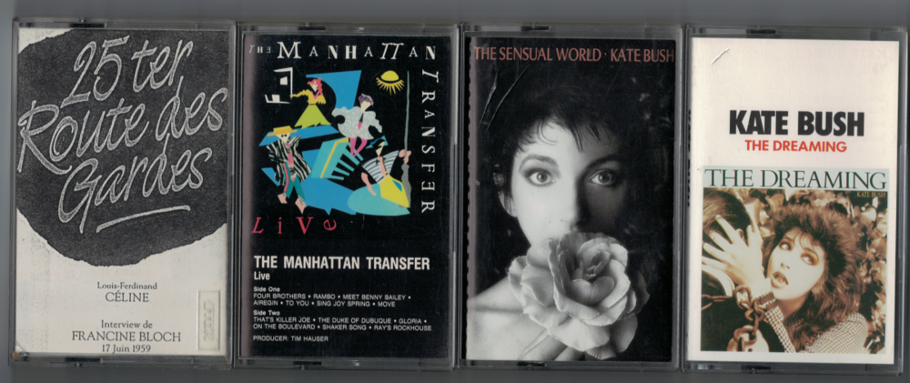 10 cassettes audio CD et vinyles