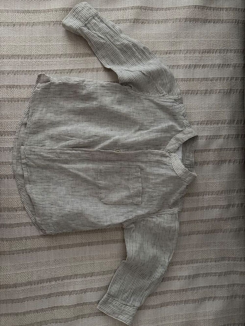 Chemise grise gar&ccedil;on, ray&eacute;, 92 cm Zara Vêtements enfants