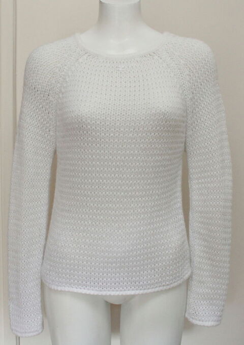 Pull blanc et lurex argent COURREGES T.S 80 Issy-les-Moulineaux (92)