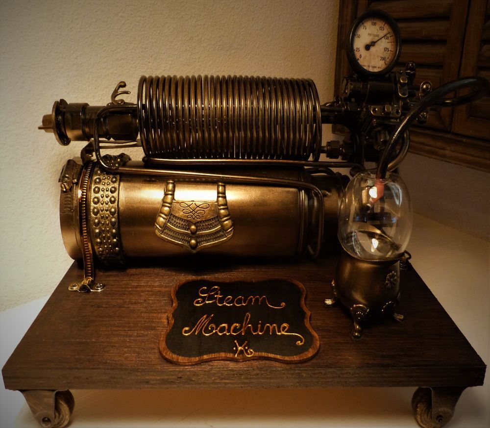 Curiosit&eacute; "STEAM MACHINE FACTORY XIX" Steampunk Décoration
