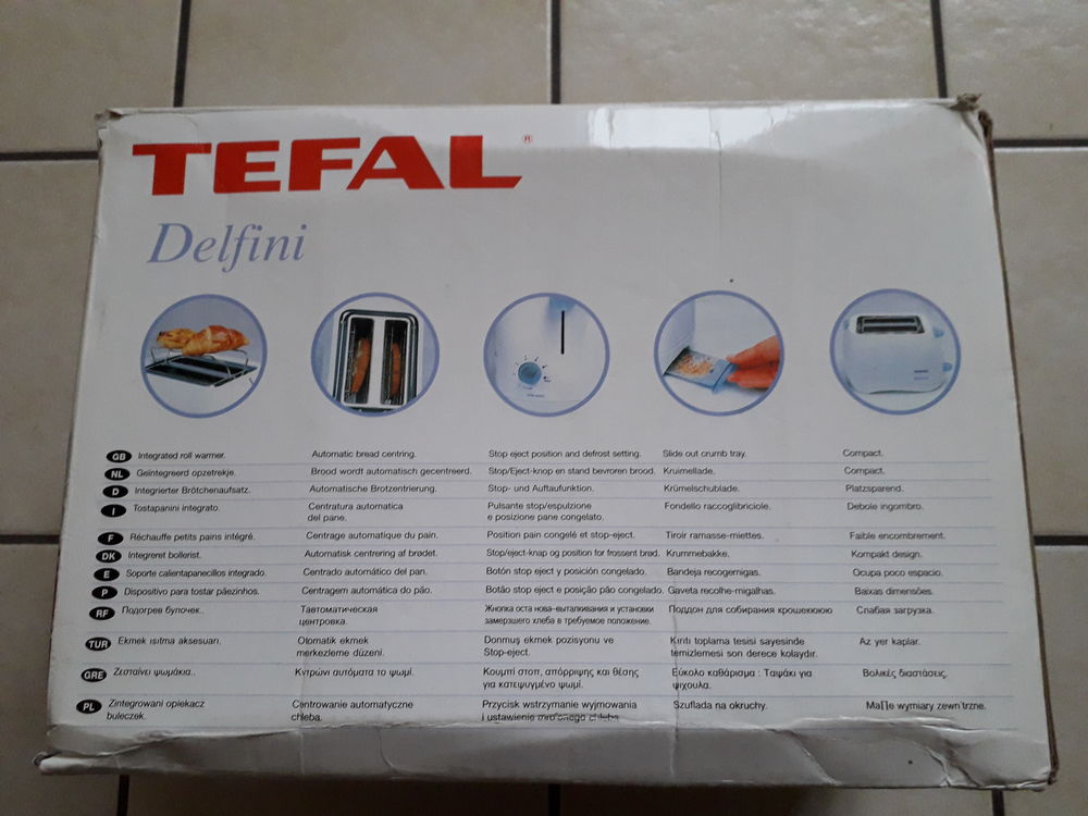 GRILLE PAIN - TEFAL DELFINI RECHAUFFE PETITS PAINS . Electroménager