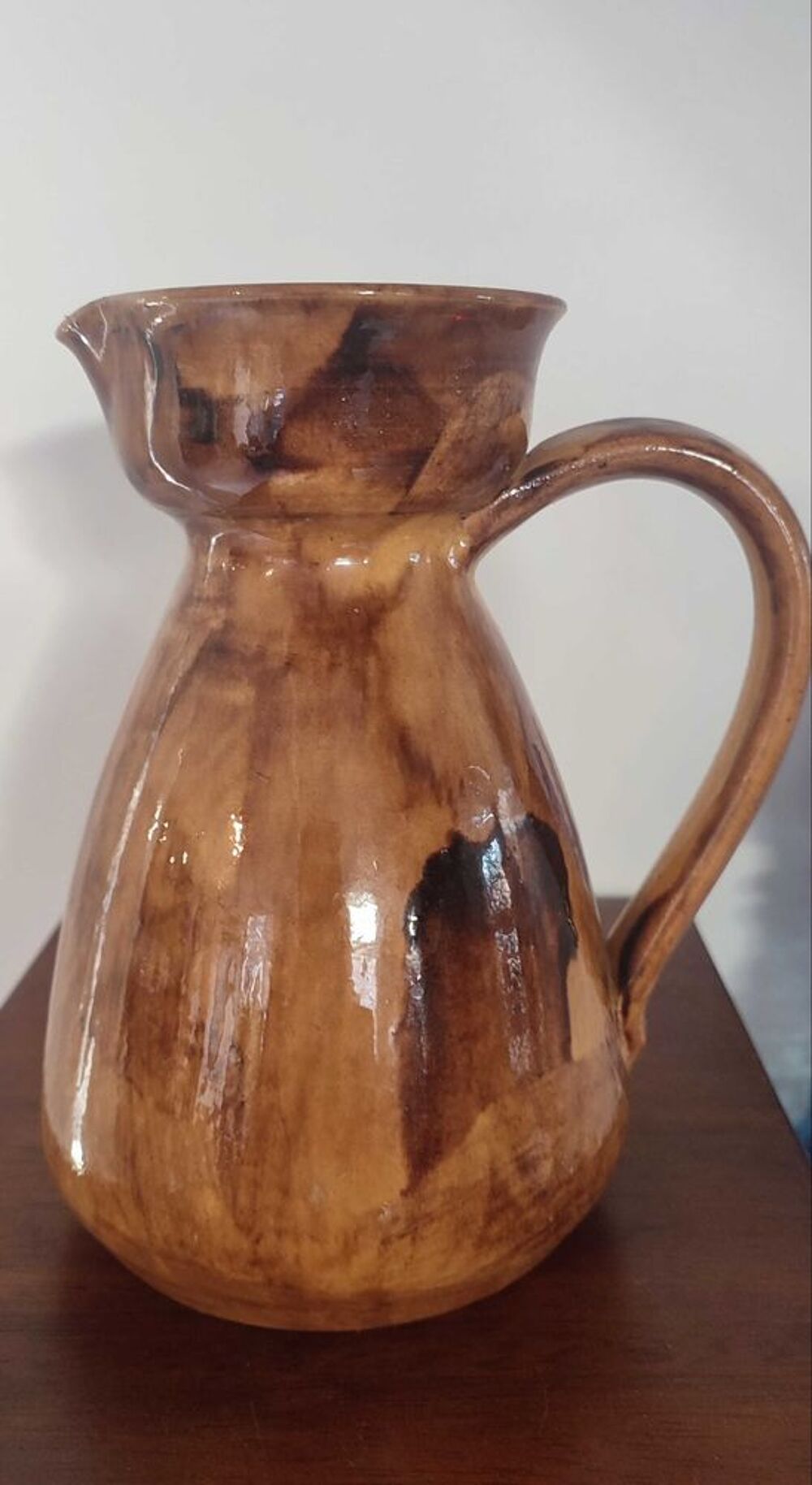 Pichet ancien c&eacute;ramique rustique . Ann&eacute;es 50/70 
