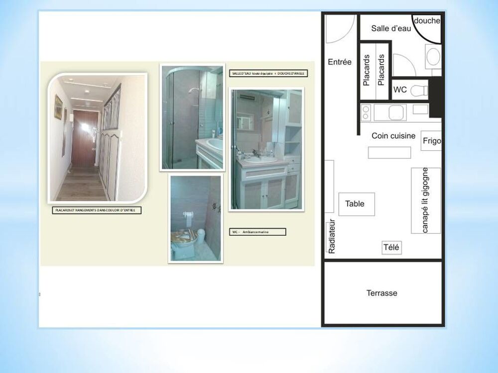 Vente Appartement studio vue sur port plaisance à Douarnenez Douarnenez
