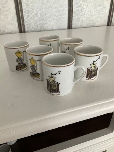 6 tasses � caf� grand m�re intactes 15 Steenvoorde (59)