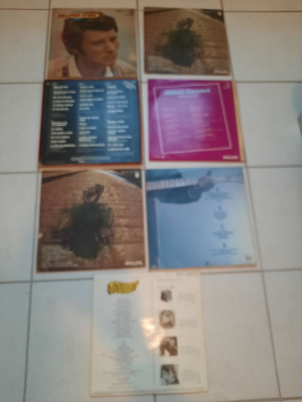 5 disques Vynils 33t JOHNNY HALLYDAY CD et vinyles