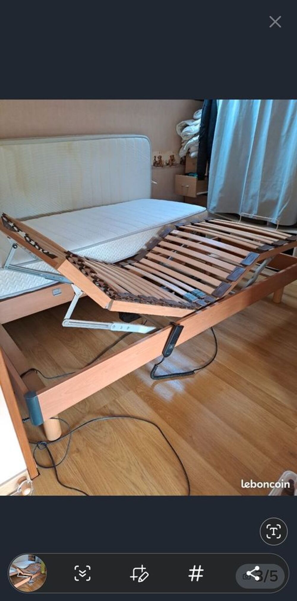 lit &eacute;lectrique 1 personne avec matelas Meubles
