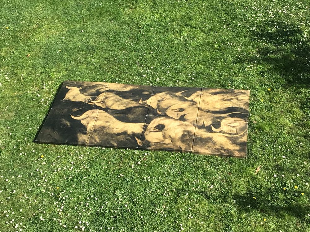 8 tableaux imprim&eacute;s Taureau Décoration