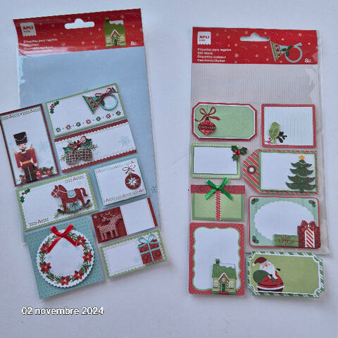 Lot de 16 �tiquettes pour paquets cadeaux  ou pour messages 7 Saumur (49)