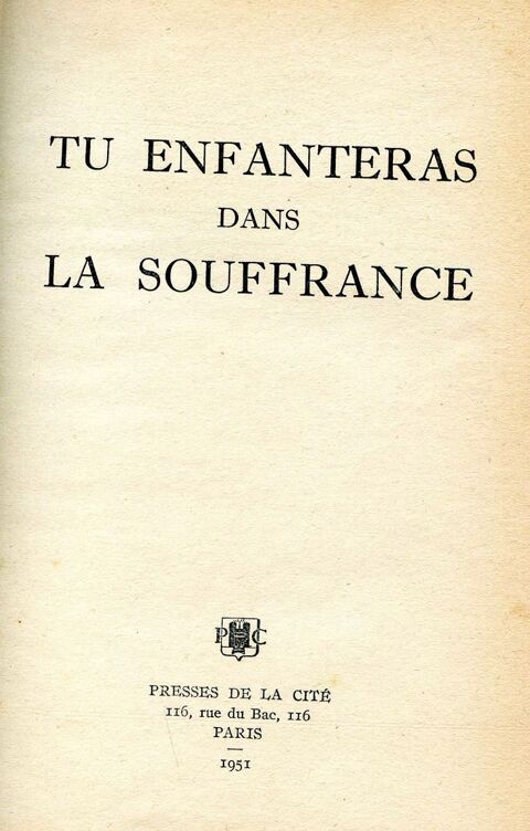 Tu enfanteras dans la douleur - Morton Thompson, 3 Rennes (35)