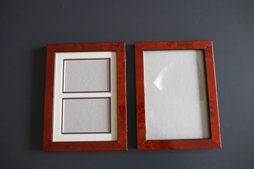 Sous- verre encadr&eacute; acajou Décoration