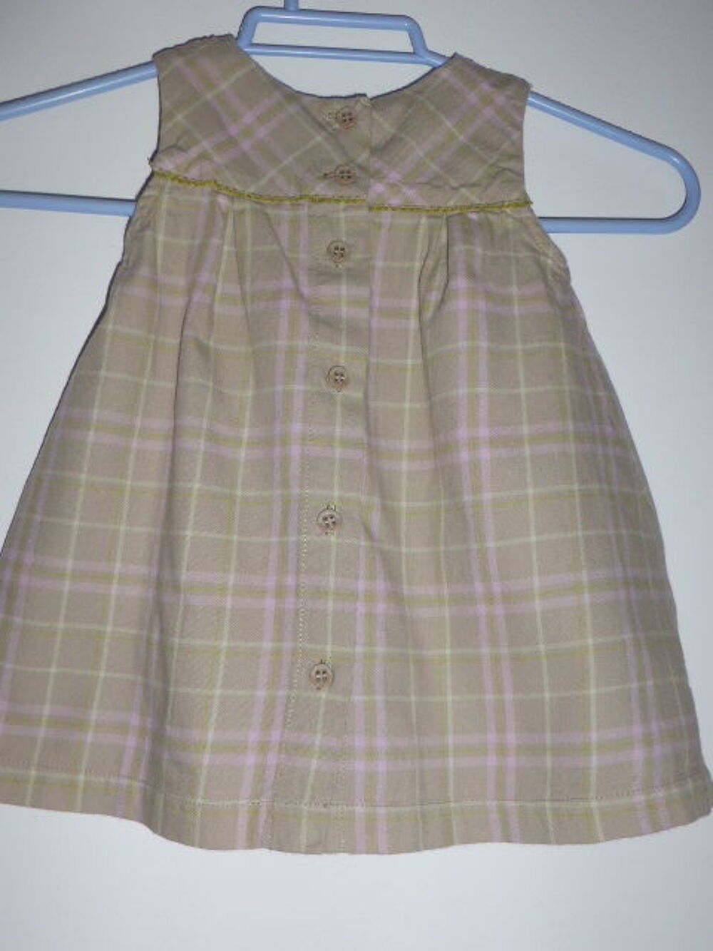 Petit Bateau robe &eacute;t&eacute; carreaux rose vert beige 3 mois Vtements enfants