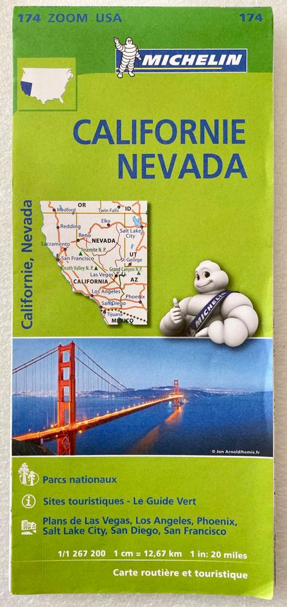 Carte Routi&egrave;re Californie - N&eacute;vada Michelin ZOOM USA N&deg;174 Livres et BD