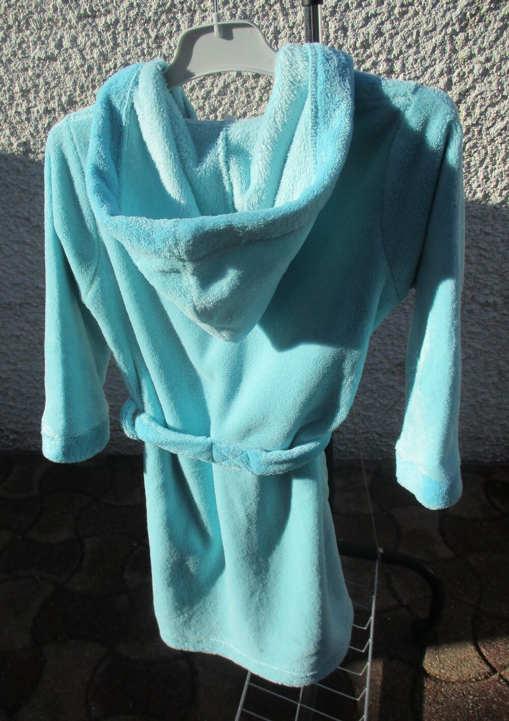 Robe de Chambre avec Capuche et Ceinture Cousue dans le Dos Vêtements enfants