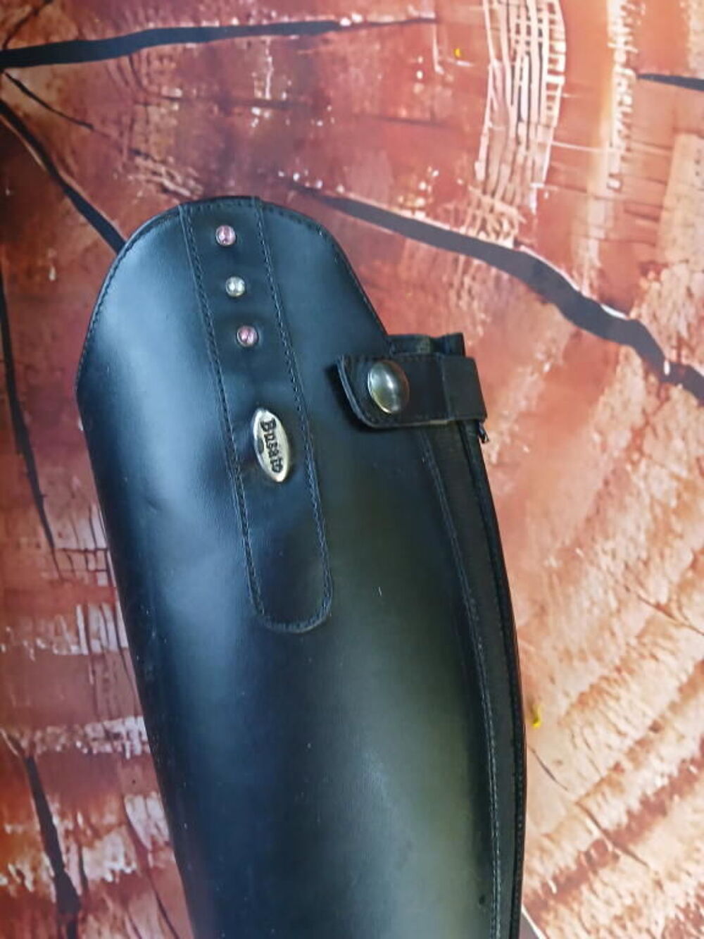 paire bottes d'&eacute;quitation Busato, cuir - Neuves Sports