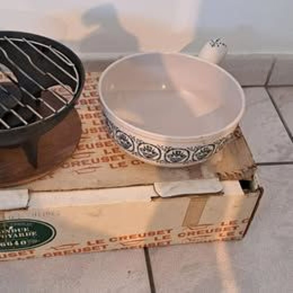 Service &agrave; fondue / appareil Le Creuset vintage complet Electroménager