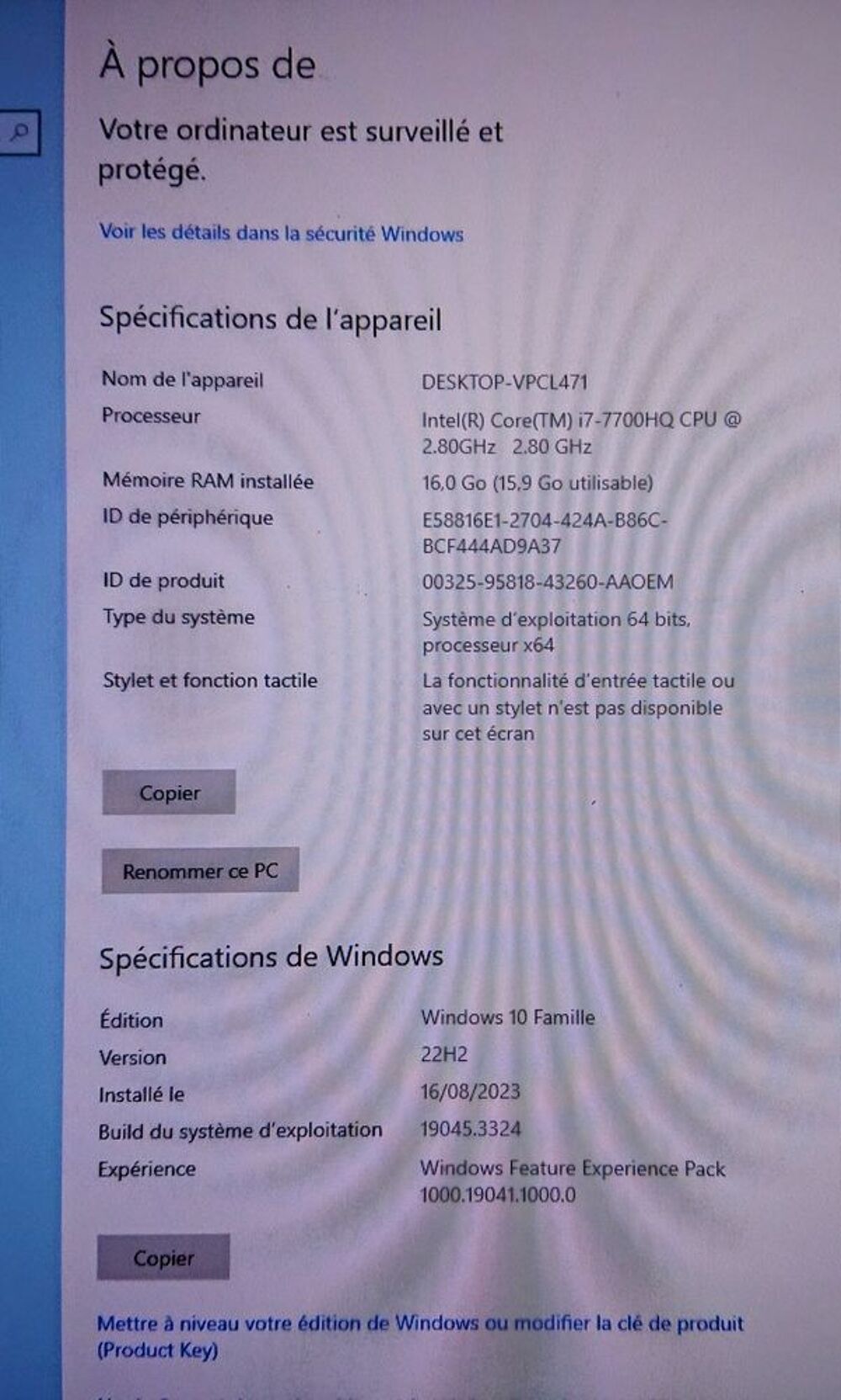 PC gamer GL703VD Asus Strix Matériel informatique