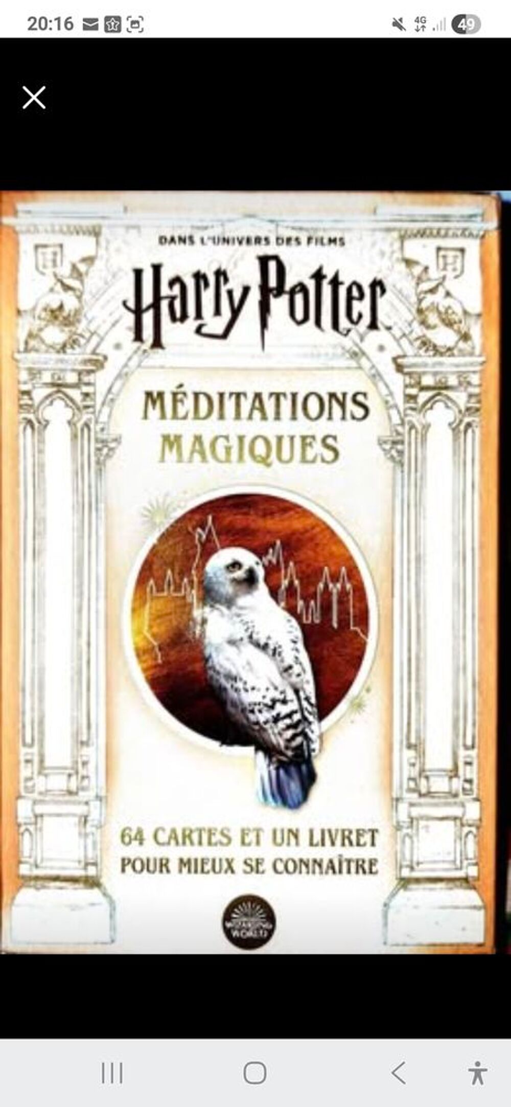 Harry Potter : m&eacute;ditations magiques : 64 cartes inspirantes. Jeux / jouets