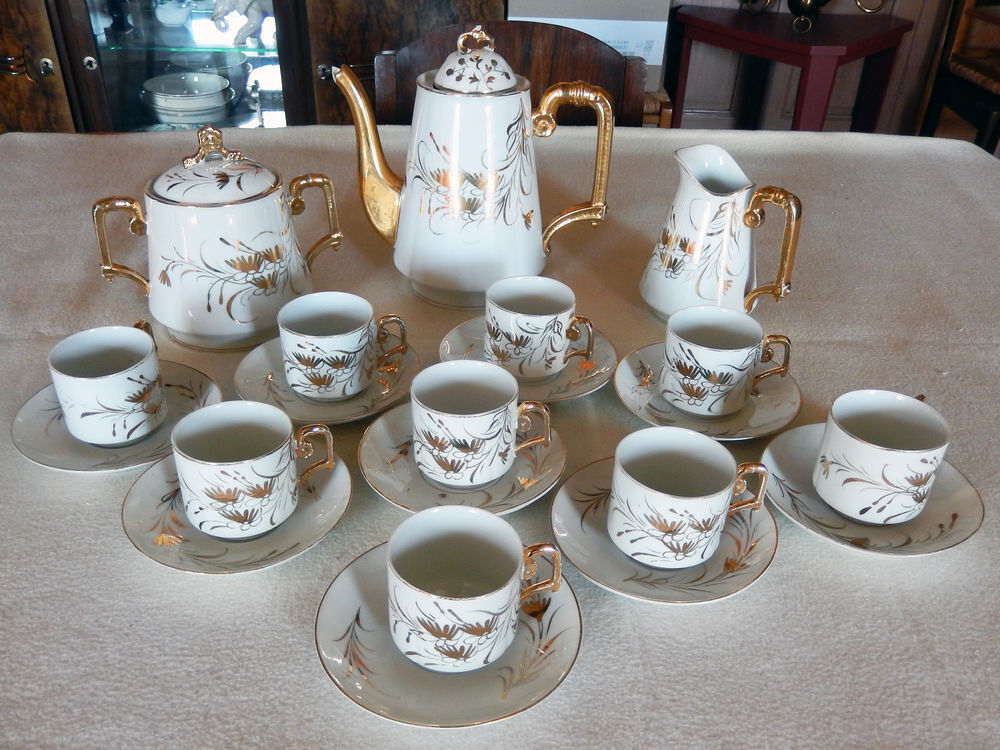 Service &agrave; caf&eacute; porcelaine ancien (N&deg; 2) Cuisine