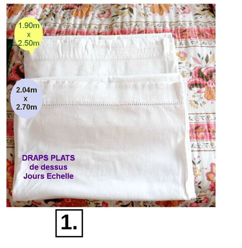 draps plats anciens - de dessus et de dessous 11 Perceneige (89)