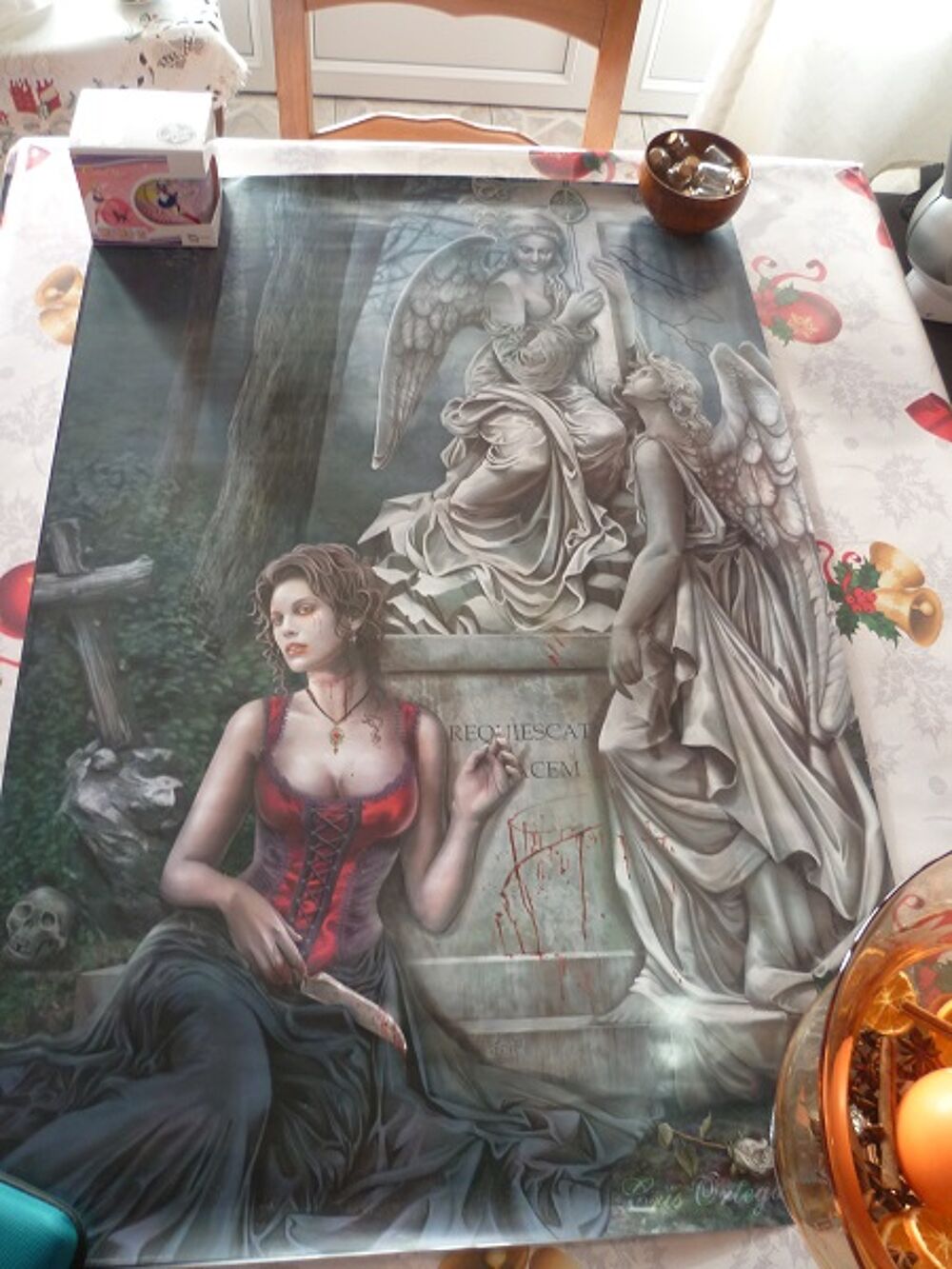 Lot n&deg;2 Posters Gothique Victoria Frances Halloween sorci&egrave;re Décoration
