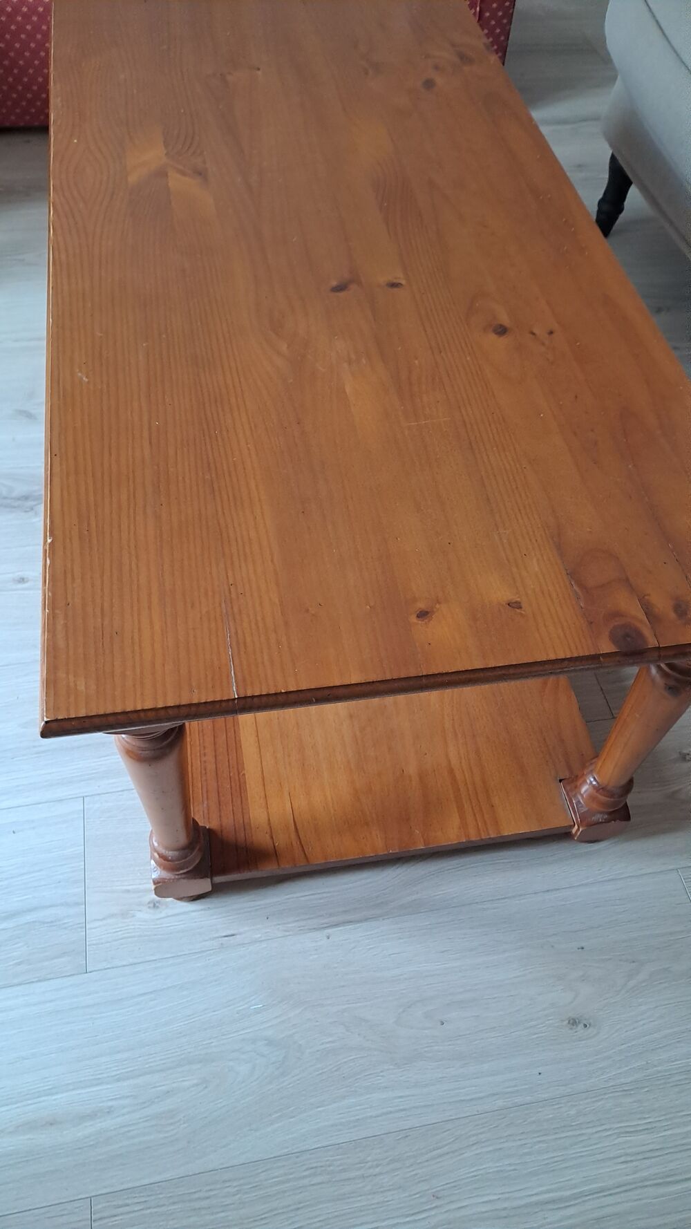 Table basse en bois 2 plateaux Meubles